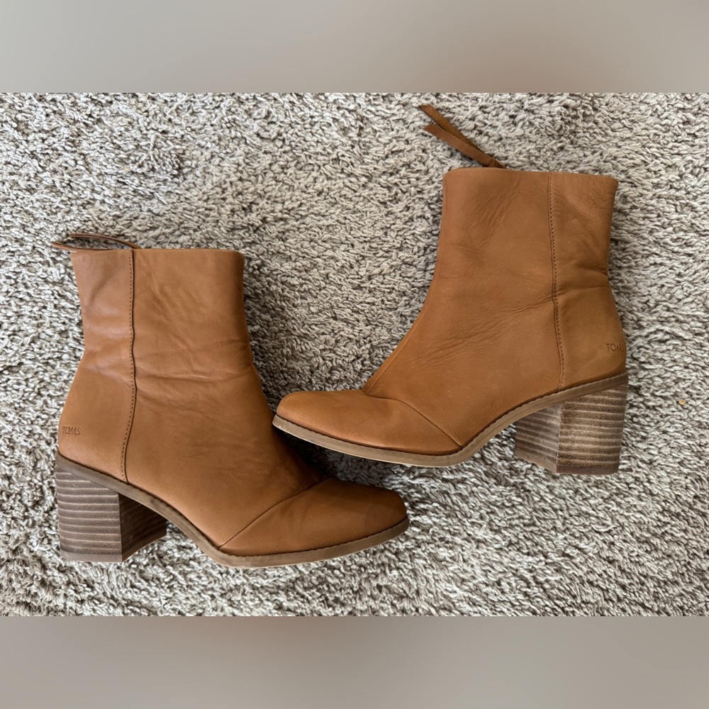 TOMS Evelyn Block Heel Booties
